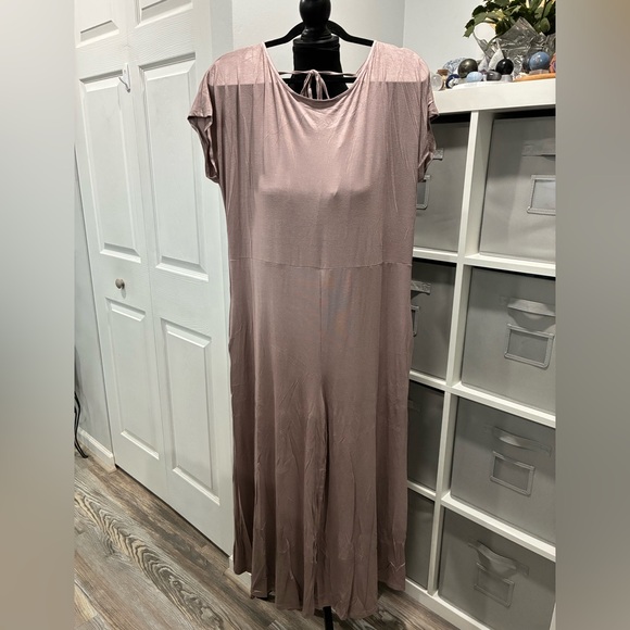 easel Pants - Easel Mauve/Mocha Wide Leg Jumpsuit